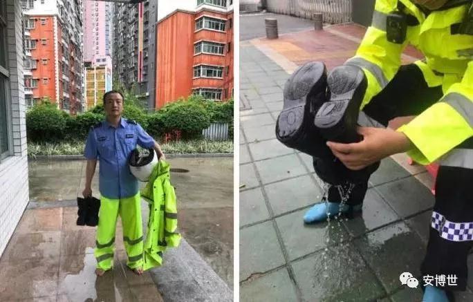 交警雨中執勤，這次，請別再濕了衣裳！